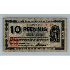 ALEMANIA 1920 BILLETE DE 10 PFENNIG